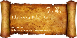 Töreky Márta névjegykártya